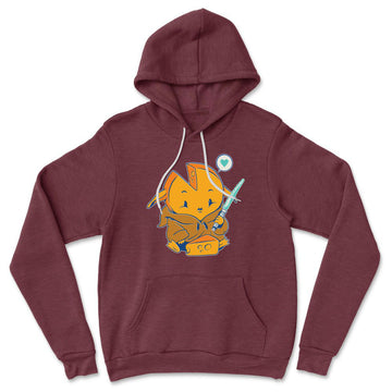 Baby Gouda Hoodie in Heather Maroon color